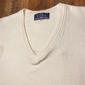 Fore Golfwear Sweater Vest Cream Beige Sleeveless Men’s Size Large